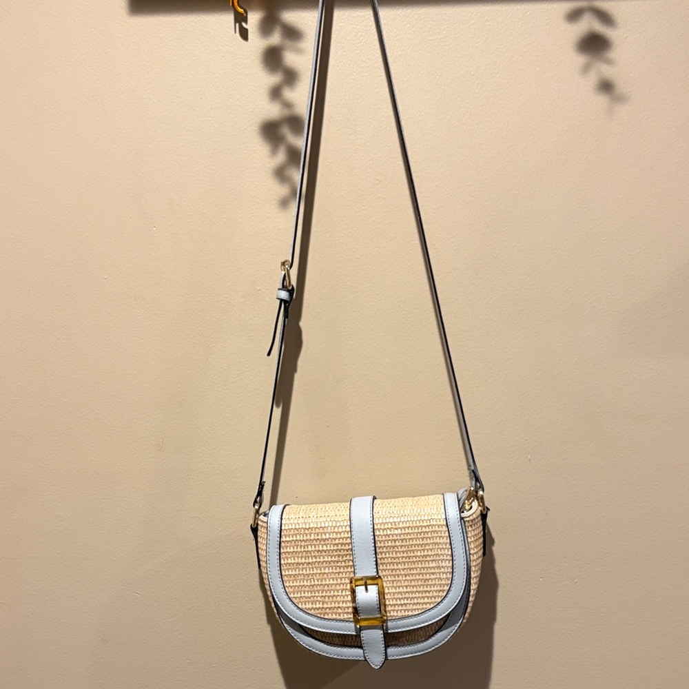 Elegant Izzy and Ali light blue and  tanCrossbody Bag